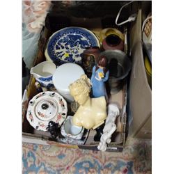 Box lot of china & collectibles