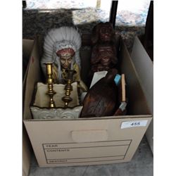 Box lot of misc figurines and collectibles