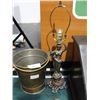 Image 1 : Brass bucket and lamp