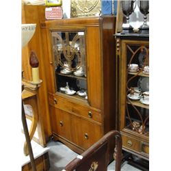 1940's waterfall china cabinet