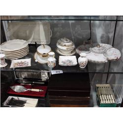 Shelf lot of collectible china