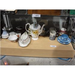 Shelf lot of collectible china