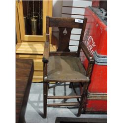 Arts & crafts oak high chair