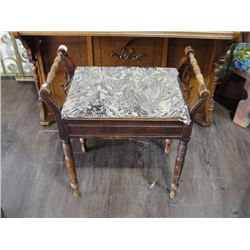 Vintage piano bench