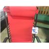 Image 2 : PAIR OF RED/BLACK ZERO GRAVITY OUTDOOR LOUNGE CHAIRS