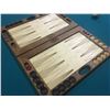 Image 2 : ACCUDART WALL HANGING DART BOARD CABINET W/DART BOARD & BACKGAMMON GAME SET