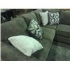 Image 2 : 3 PIECE BEIGE UPHOLSTERED SECTIONAL SOFA WITH 5 THROW CUSHIONS