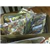 Image 2 : 2 BOXES OF ASSORTED FEATHERS & SMALL HAND KNOTTED THROW RUG