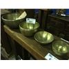 Image 1 : SET OF 4 METAL TIBETAN SINGING BOWLS WITH BOOK & 2 PADDED MALLETS