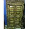 Image 1 : AUTHENTIC BUDDHIST TEMPLE ANTIQUE WOODEN DOOR - 6'3" H X 3'3" W