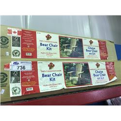 2 SOLID PINE BEAR CHAIR KITS