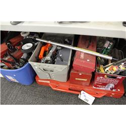 LOT OF ASSORTED POWER TOOLS, HAND TOOLS