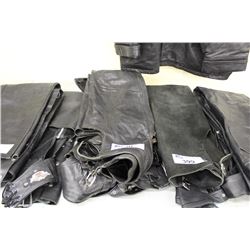 STACK OF RIDING CHAPS