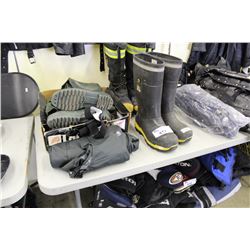 ASSORTED HIP WADERS & FIRE BOOTS