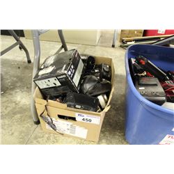 BIN OF ASSORTED CAMERAS & PARTS