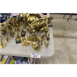 LOT OF ASSORTED BRASS FIGURINES