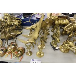 LOT OF ASSORTED BRASS FIGURINES