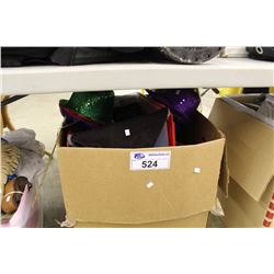 BIN OF ASSORTED COSTUMES & MISC