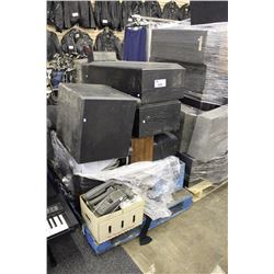 PALLET OF ASSORTED SPEAKERS & ELECTRONICS