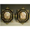 Image 1 : A pair of early 20th century Italian porcelain plaques, one moulded with the rape of the Sabin...