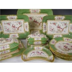 A 32 piece Mintons part dinner service pattern "C4545", c.1920's, printed marks and T. Goode &...