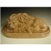 Image 1 : An early 20th Century Hungarian pottery lion, inscribed ':Hungaria . Trianon:', 60cm wide E...