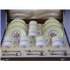 Image 1 : A Royal Worcester "Miranda" pattern demi-tasse coffee service with 6 Mappin & Webb silver gilt...