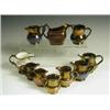 Image 1 : Ten small copper lustre jugs, nine of baluster shape, one marked Allertons, Longton, 8.5cm hig...