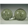 Image 1 : Two Victorian bubble glass dump weights, tallest 10cm high, (1 with base chip) Est. 50/100...