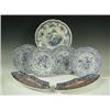 Image 1 : A pair of early 19th Century segment dishes, a Minton blue and white printed plate, and four M...