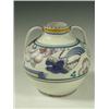 Image 1 : A Carter Stabler Adams Poole pottery twin handled vase, decorated with a long tailed bird, imp...