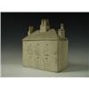 Image 1 : A 19th Century unglazed pottery model of a house, with incised architectural details, 28cm hig...