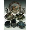 Image 1 : Seven various cloisonnT items, including a cockerel plate, 30cm, bowls and vases, (various dam...