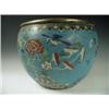 Image 1 : A large 19th Century Japanese cloisonnT jardiniFre, decorated with birds and flowers, 32cm hig...