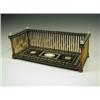 Image 1 : An Indian bookstand, of sandalwood and rosewood, inlaid with ivory with a pierced 3/4 quarter...