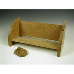 A Robert Thompson 'Mouseman' oak book trough, together with an ashtray, 10cm Est. 120/160...