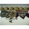 Image 1 : A small collection of Victorian embroidery and beadwork: three face screens, one mantelpiece f...