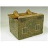 Image 2 : A 19th Century novelty jewellery box in the form of a Georgian house, decorated with painted i...