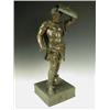 Image 1 : A Victorian Spelter figure of a gladiator, on a square base, 65cm high Est. 150/250...