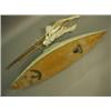 Image 1 : A 1920's painted wooden pond yacht, with mast, 96cm long Est. 200/300...