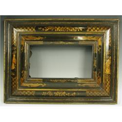 A pair of 19th Century chinoiserie lacquer frames each 14cm x 26cm internally Est. 250/350...
