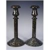 Image 1 : A pair of serpentine marble candlesticks, with tulip shaped sconces and circular stepped base,...