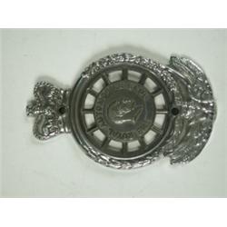A chrome R.A.C. car badge, impressed verso 'makers H.B. Sale Ltd B'ham', 12cm high Est. 40/...