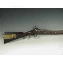 A Victorian percussion musket, the lock stamped below crown, V R, L.S.A Co, 1870 Est. 300/400...