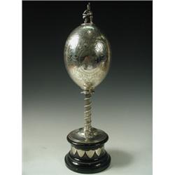 A Victorian silver trophy presented by the 'Surrey Volunteer Rifles', of ovoid shape with a ri...