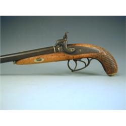 A South American "Amazonas" double barrel percussion pistol Est. 150/250...