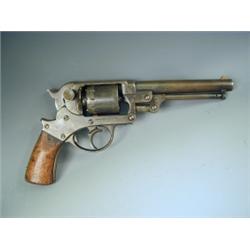 A Starr six shot army percussion revolver, 15.5cm sighted barrel, the frame signed Starr paten...