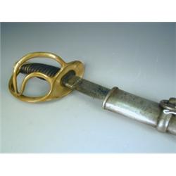 A US Cavalry officers sword, the blade stamped US 1865 A.G.M & C. Roby, W. Chelmsford MASS, wi...