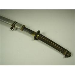An early 20th Century Japanese Katana, with military mounts blade 64.5cm Est. 200/300...