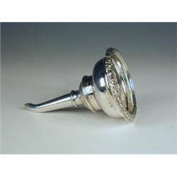 A George IV silver wine funnel, with a leaf border, Sheffield, 1829, 14cm high Est. 200/250...